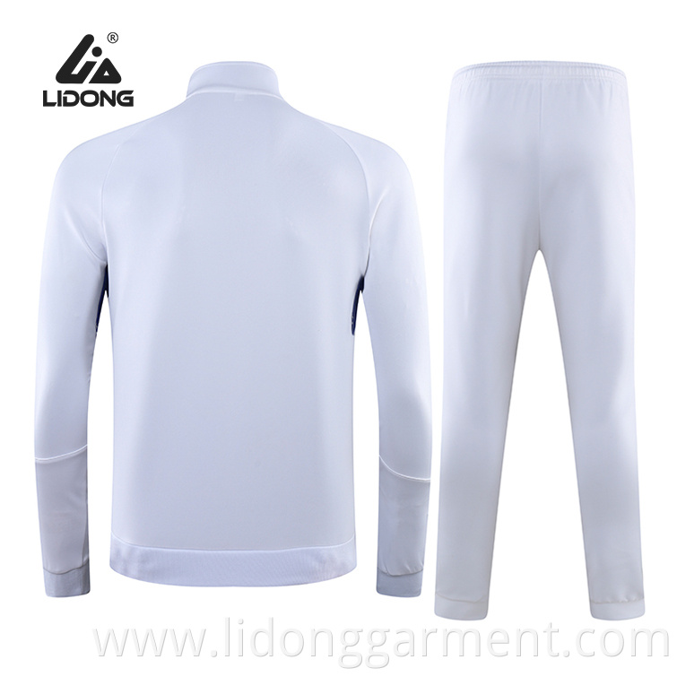 Custom Sublimation Men Sweatsuit Grey Jogging Suits Long Zipper Running Wear Custom Mens Tracksuit